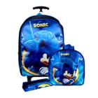 Mochila de Rodinha Infantil Masculina Escolar kit Lancheira