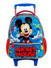 Mochila de Rodinha Média Mickey Mouse Poliéster 35x28x14 cm