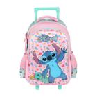 Mochila De Rodinha Rosa Stitch Disney Escolar Luxcel