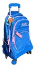 Mochila De Rodinhas Azul Stitch Disney Classics - Luxcel