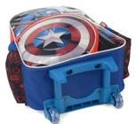 Mochila De Rodinhas Com Alça Luxcel Avengers Azul