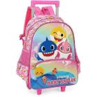 Mochila De Rodinhas Com Alça Luxcel Baby Shark Pink