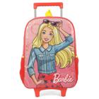 Mochila De Rodinhas Da Barbie Escolar Vermelha - Luxcel