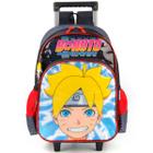 Mochila de Rodinhas Escolar Boruto Naruto Vermelha - Luxcel