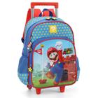 Mochila De Rodinhas Infantil Escolar Menino Super Mario Bros - Luxcel