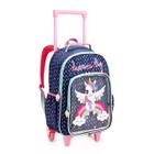 Mochila De Rodinhas Infantil Feminina Bolsa Menina Unicornio - Denlex