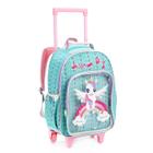 Mochila De Rodinhas Infantil Feminina Bolsa Menina Unicornio - Denlex