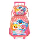 Mochila de Rodinhas Infantil Tubarão Baby Shark e Lancheira