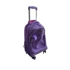 Mochila De Rodinhas Lilas Carrinho Feminina Rebecca Bonbon