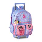 Mochila de Rodinhas Luluca Infantil Meninas Escolar Pandinha