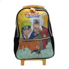 Mochila De Rodinhas Menino Pacific Naruto Shippuden Preta e Laranja