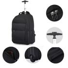 Mochila de rodinhas notebook escolar masculina alca costas grande reforcada mala bordo executiva laptop viagem