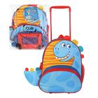 Mochila Dino Rodinhas Infantil Escolar Criança Clio Pets Zoo Volta as Aula