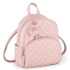 Mochila ECOSUSI Mini Leather para mulheres rosa