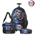 Mochila Escola Demon Slayer Rodinha Kit Lancheira+Estojo - TOYS 2U