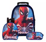 Mochila Escolar 3d Infantil Homem Aranha De Rodinhas