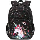 Mochila escolar Abshoo Cute Unicorn para meninas e crianças preta