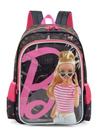 Mochila Escolar Barbie com Led brilha de Costas Luxcel