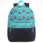 Mochila Escolar Capricho de Costas Boho Green DMW com Nécessaire Tam Grande Ref 11922