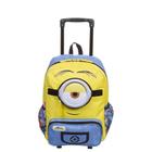 Mochila Escolar com Rodinhas Minions ul e Amarela Sestini