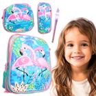 Mochila Escolar Costas 3D Infantil Kit Lancheira Estojo