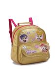 Mochila Escolar Costas Infantil Glitter Nova Dourada - Seanite