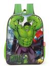 Mochila Escolar Costas Infantil Hulk Marvel Masculina - Luxcel