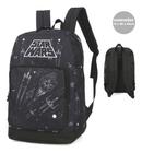 Mochila Escolar Costas Star Wars Naves Preta