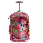 Mochila Escolar de Rodinha Unicórnio Music Puket Rosa Coleção Nova 050403259