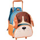 Mochila Escolar de Rodinhas Clio PETS CP24501B Cachorro Laranja