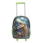 Mochila Escolar De Rodinhas Dinossauro T-Rex