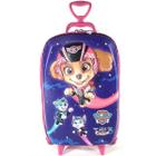 Mochila Escolar de Rodinhas Mala Patrulha Canina SKYE JET Maxtoy AZUL-ESCURO