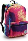 Mochila escolar faculdade colorida tie-dye com bolso - denlex