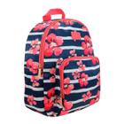 Mochila Escolar Feminina Bolsa Pequena Costas Casual Juvenil Adulto Menina Mulher Estampa Flores Floral