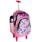 Mochila Escolar Feminina Com Rodinhas Premium Rosa