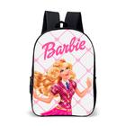 Mochila Escolar Feminina da Menina Barbie Mundo Rosa