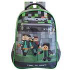 Mochila Escolar Gamer De Alças Gamecraft Juvenil Meninos - Denlex