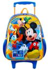 Mochila Escolar Grande Mickey Mouse - Poliéster 42x29x15 cm