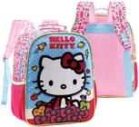 Mochila Escolar Hello Kitty Bolsa Feminina Costas Grande 16L