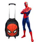 Mochila Escolar Homem Aranha com Rodinhas com Lancheira termica e estojo