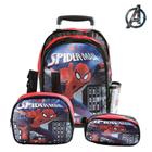 Mochila Escolar Homem Aranha Rodinha Kit Lancheira+Estojo - Toys 2U