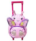 Mochila Escolar Infantil Animais Bichinhos 3d Rodinha E Alça