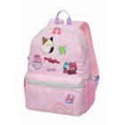 Mochila Escolar Infantil com Chaveiro Duplo Squish Patches Rosa