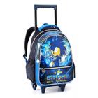 Mochila Escolar Infantil Com Rodinhas Sonic Raio