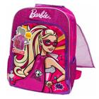 Mochila Escolar Infantil Costas Reforçada Barbie Com Capa