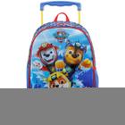 Mochila Escolar Infantil de Carrinho c/ Rodinha Patrulha Canina Azul Xeryus