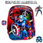 Mochila Escolar Infantil De Costas Capitão America Vingadores Menino - Envio Nacional