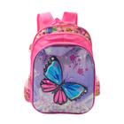 Mochila Escolar Infantil Feminina 3D Borboleta WL-C143