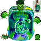 Mochila Escolar Infantil Hulk Vingadores Menino De Costas