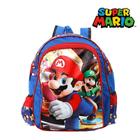 Mochila Escolar Infantil Jogo Mario Bros De Costas